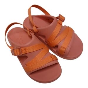 Chaco Youth Chillos Sport Open Toe Sandals - Rose Size 2-EUC